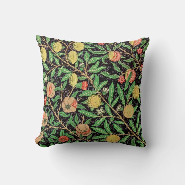 Coussin William Morris Fruit Grenade Citron Motif (Recto)