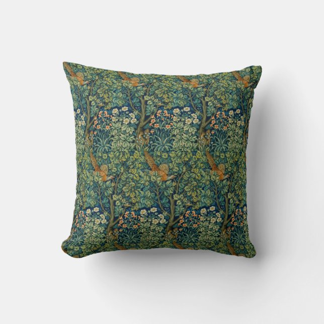 COUSSIN WILLIAM MORRIS GARDEN SOMBRE VERT FLORAL 8 (Recto)