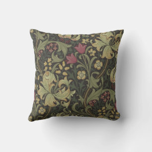 Coussin william-morris-golden-lily-charbon-or noir