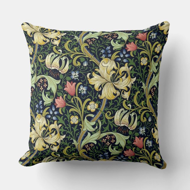 Coussin William Morris Golden Lily modèle floral (Recto)