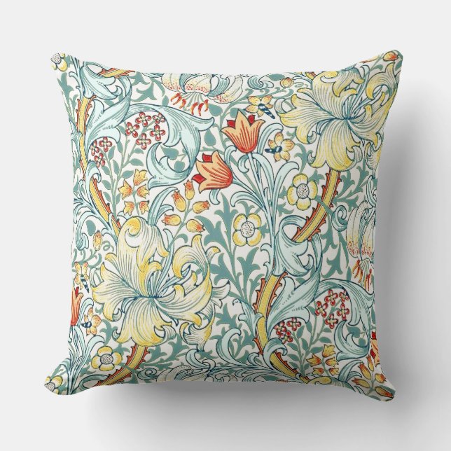Coussin William Morris Golden Lily modèle floral (Recto)