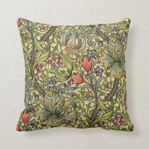 Coussin William Morris Golden Lily Motif restauré