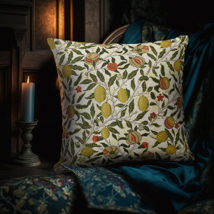 Coussin William Morris Grenade Citron Fruits Jaunes