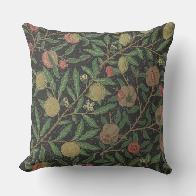 Coussin William Morris grenade classique fruits (Recto)