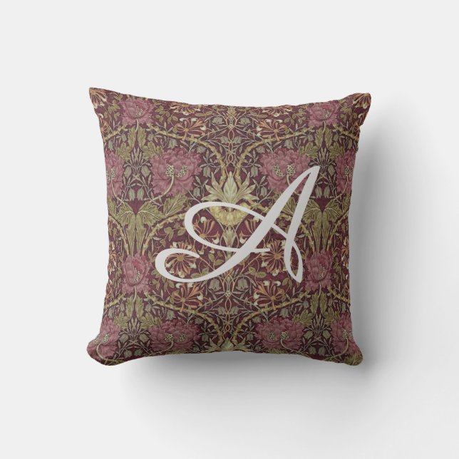 Coussin William Morris, Honeysuckle, floral. motif, art (Recto)