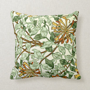 Coussin William Morris - Honeysuckle Green and Gold