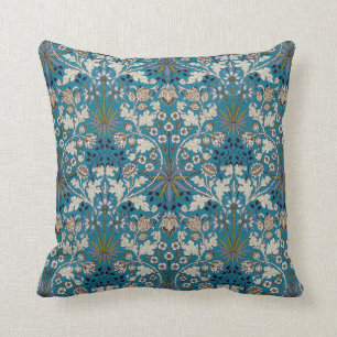 Coussin William Morris Hyacinth Imprimer bleu vintage