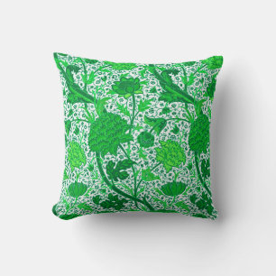 Coussin William Morris Jacobean Floral, Emerald Green