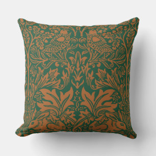 Coussin William Morris Lapin Frère Ambre Noir Motif