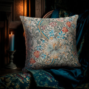 Coussin William Morris Lily Art Nouveau Motif Floral