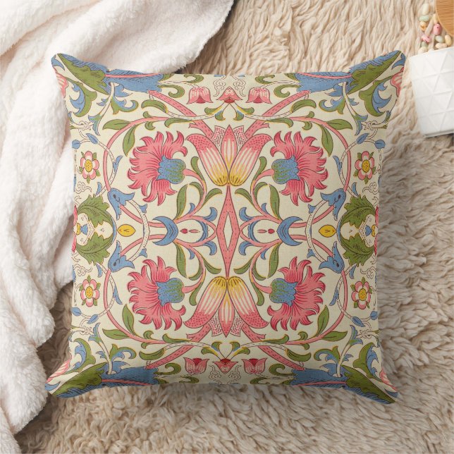 Coussin William Morris Lodden Motif Floral Pastel  (Couverture)