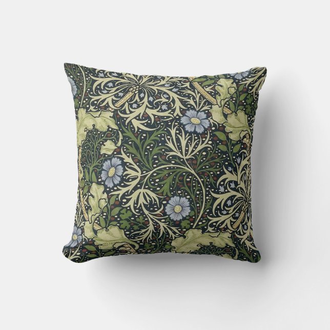 Coussin William Morris Motif d'algues (Recto)