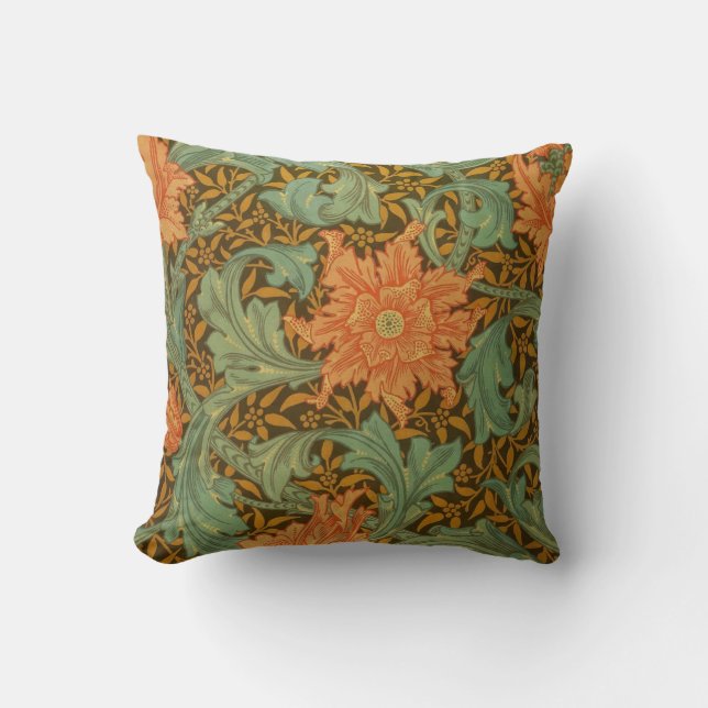 Coussin William Morris Motif monumental Art nouveau (Recto)