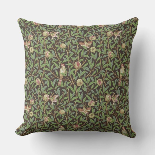 Coussin William Morris "Oiseau & Grenade" 2. (Recto)