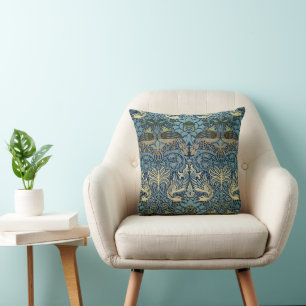 Coussin William Morris Paon et Dragon Tissé