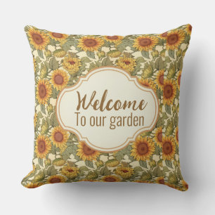 Coussin William Morris Patio de tournesol d'automne person