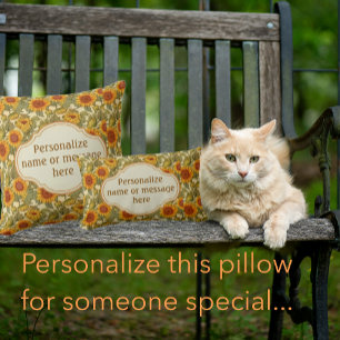 Coussin William Morris Porc de tournesol d'automne personn