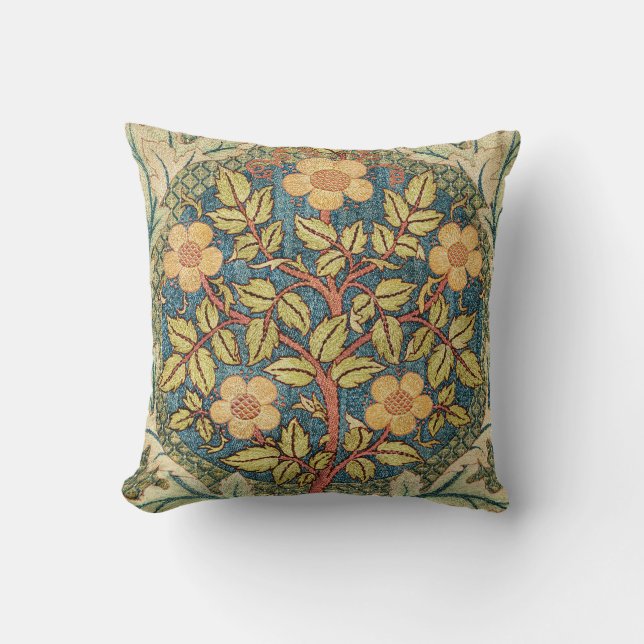 Coussin William Morris Rose Wreath Cushion Couverture clas (Recto)