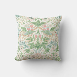 Coussin William Morris Strawberry Thief Cochineal Willow