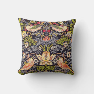 Coussin William Morris Strawberry Thief Floral Art nouveau
