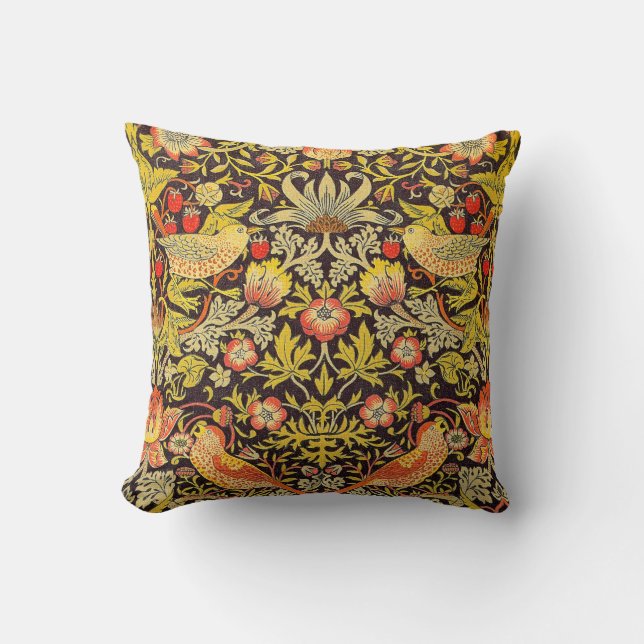 Coussin William Morris Strawberry Thief Motif (Recto)