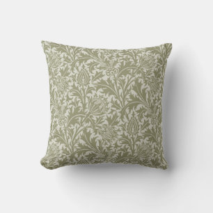 Coussin William Morris Thistle Sage Green Motif
