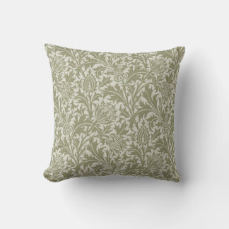 Coussin William Morris Thistle Sage Green Motif