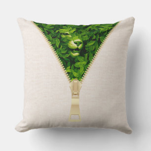Coussin William Morris Tigre Caché Dans La Forêt Verte