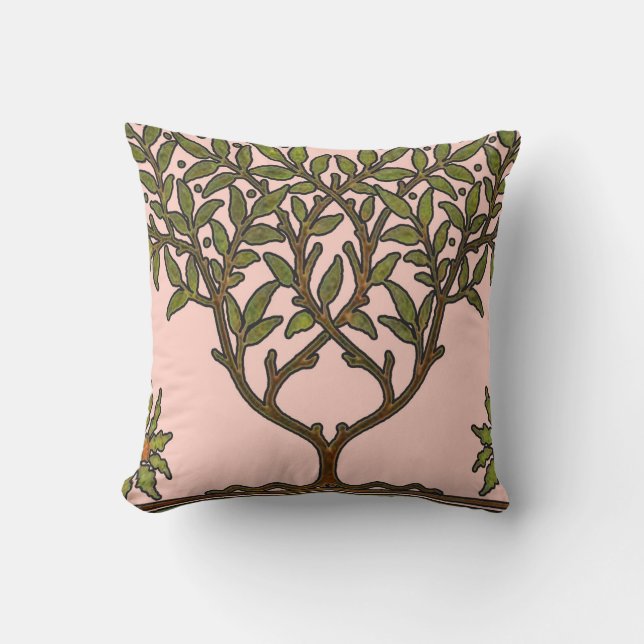 Coussin William Morris Tree Frieze Fond d'écran floral (Recto)