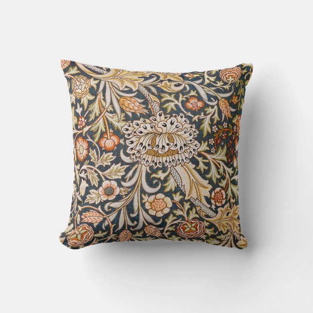 Coussin William Morris Trent Garden Flower Motif classique (Recto)