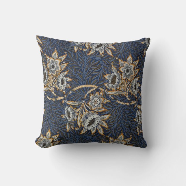 Coussin William Morris Tulip Willow Blue Motif (Recto)