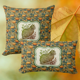 Coussin William Morris Vintage Citrouilles d'automne avec