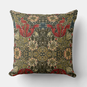 Coussin William Morris Vintage Élégant motif floral