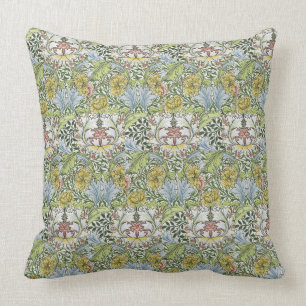 Coussin William Morris Vintage Floral rose Myrtle vert