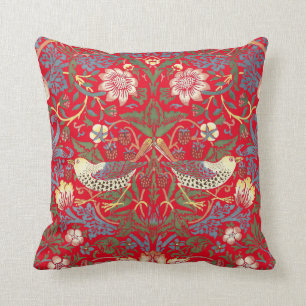 Coussin William Morris Vintage Strawberry Thief Motif