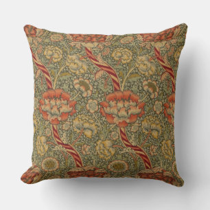Coussin William Morris Wandle Anglais Floral Damask Design