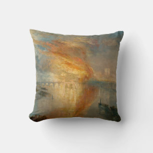 Coussin William Turner - L'incendie du Parlement