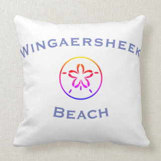 Coussin Wingaersheek Beach Longitude/Latitude Throw Pillow