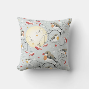 Coussin Winter Birds