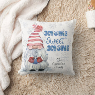 Coussin Winter GNOME SWEET GNOME Personnalisé