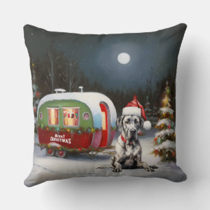 Coussin Winter Great Dane Caravan Christmas Adventure