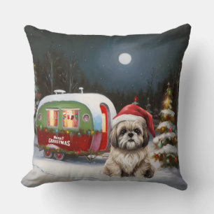 Coussin Winter Havanese Caravan Christmas Adventure