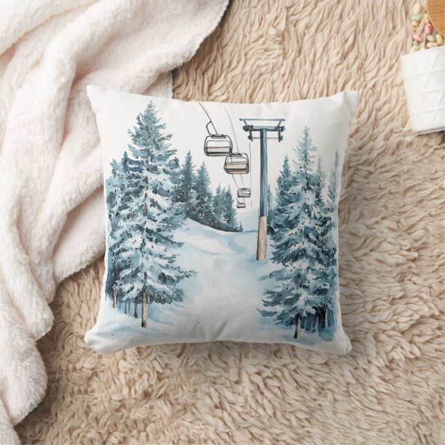 Coussin Winter Snow Ski (Couverture)