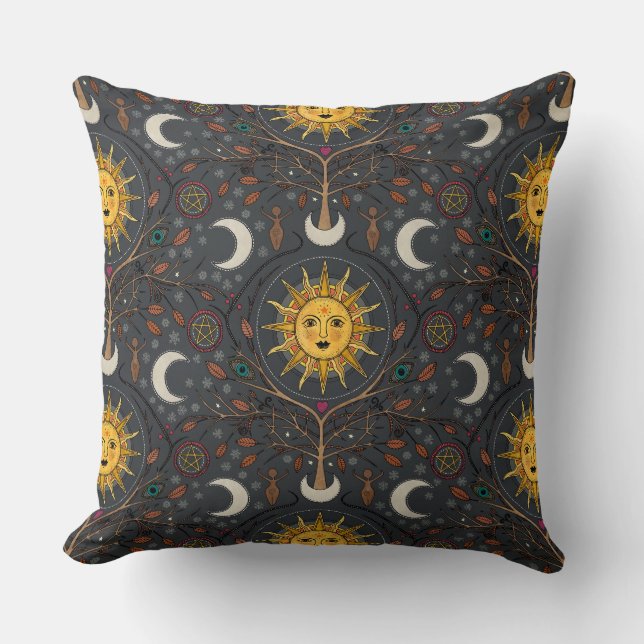 Coussin winter sun soft black (Recto)