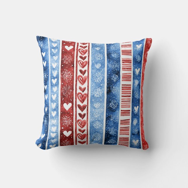 Coussin Winter Valentine Pattern (Recto)