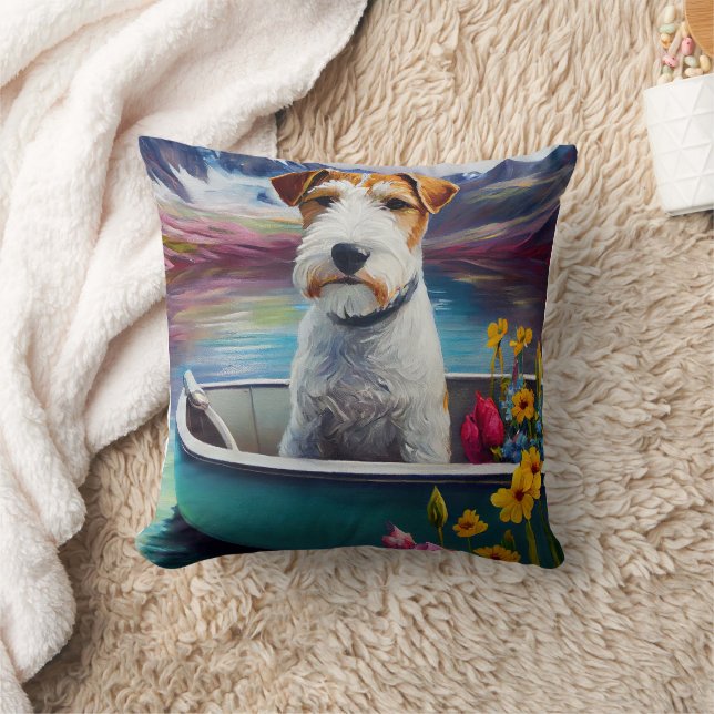 Coussin Wirefox Terrier sur une pagaie : une aventure Pitt (Couverture)