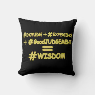 Coussin "WISDOM EQUATION" Mignonne Expression Design. Comm