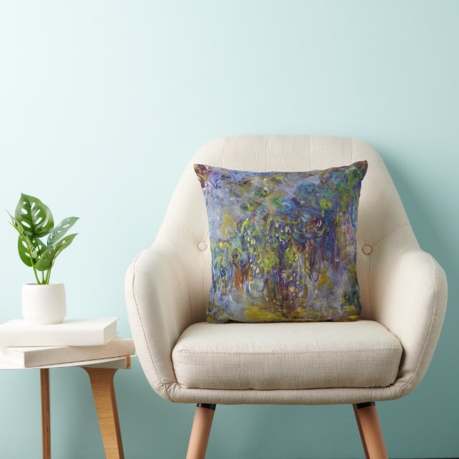 Coussin Wisteria (moitié droite) de Claude Monet (Chaise)