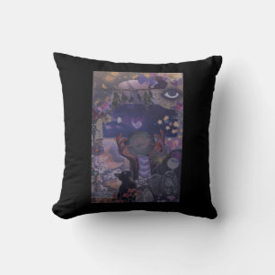 Coussin Witchy Whimsigoth Esthétique Avec Chats