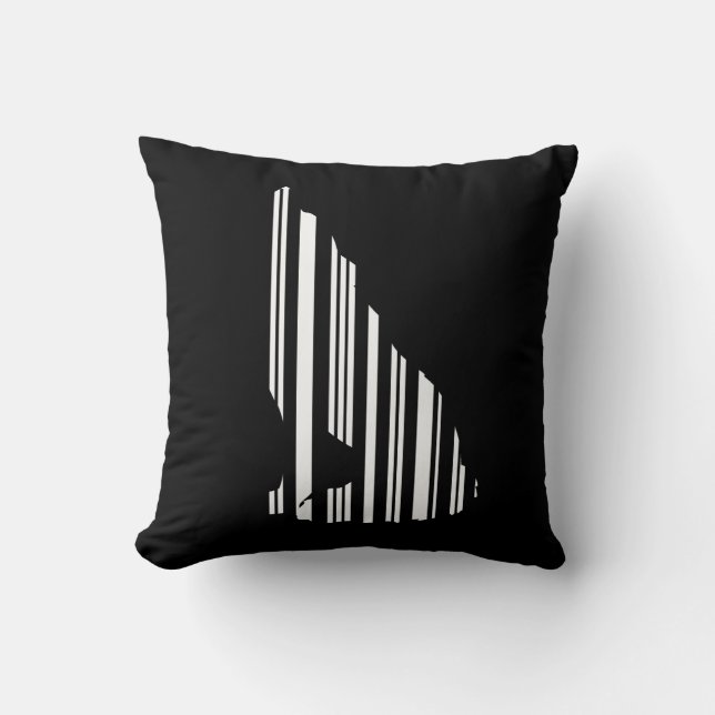 Coussin WOLF BAR CODE Conception de modèle de code-barres  (Recto)